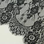 Beautiful Crochet Eyelash Lace Edge Ivory Black Color Double Side