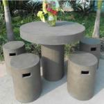 Home Furniture Modern Living Room Concrete Table White Round Concrete Coffee