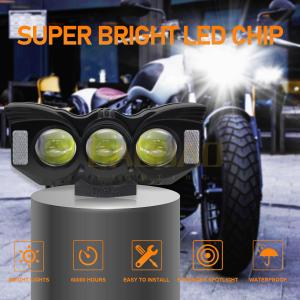 China Plastic Project Light White Yellow Dual Color Motorcycle Fog Light factory