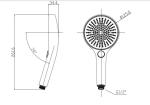 Polished High Pressure Water Saving ABS Plastic Surface Shower Head For Bathroom
