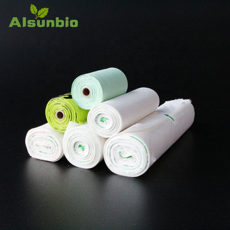 Eco Foldable Compostable Carrier Bags Die Cut Plastic Grocery Heavy Duty