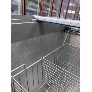 Black Commercial Display Freezer Static Cooling System Shelf Adjustable
