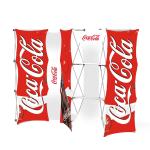 3 * 3 Pop Up Banner Stands Aluminum Backdrop Grey Orange Color Flat Shape