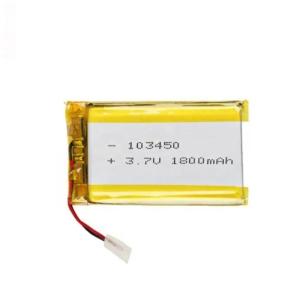 China Ultra thin 103450 Lipo Battery 3.7V 1800mAh Rechargeable Approved Power Lithium Polymer battery For Led Light Battery factory