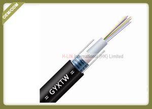 China Telecommunication Outdoor Fiber Optic Cable Light Armoured 2~12 Core SM GYXTW 8.0mm factory