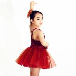 Children'S Tutu Skirts Wine Red Sequin Bodice Dress Matching Flowers Trim