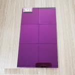 Color Purple Champagne Tempered Glass Bathroom Mirror For Decoration