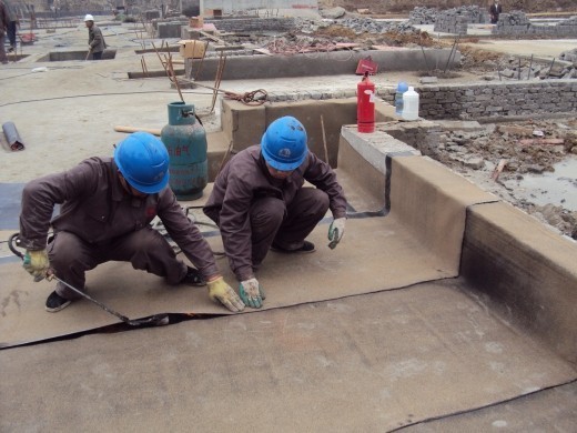 PE Film Modified Bitumen Waterproofing Membrane 1m Width For Basement