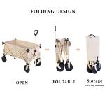 Multi Functional Collapsible Beach Wagon Trolley Four Wheel Outdoor Camping