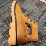 OEM Mens Leather Casual Boots For Motorcycle , Platforms Heel High Top Slip On