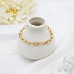 Luxury Cuban Link Rope Custom Beaded Bracelets Acrylic Beads Gold Alloy 20mm