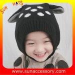 AK17022 Sun Accessory customized wholesale baby kids knitted beanie caps and