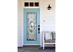 Art Nouveau Three Dimensional Glass / Apartment Home Decorative Glass Floral