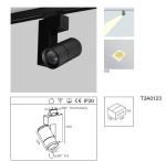 Smart control track light 50W For Commercial COB pured aluminum body / High