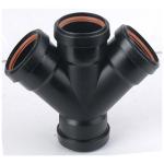 Flexible Socket HDPE Irrigation Pipe Fittings Oblique 45 Degree Tee Pipe Fitting