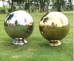 304 Large Hollow Steel Ball Inox Handrail For Stair Railing Golden polished