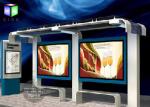 Bus Stop Shelter Advertising Scrolling Light Boxes Aluminum Frame 30 Watt
