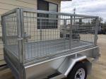 Heavy Duty Hot Dipped Galvanized Caged Trailer Single Axle