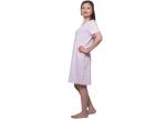 Natural 100 Cotton Short Sleeve Nightgown , V Neck Night Dress For Women