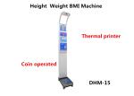 Coin Operated Digital Body Weight Scale With Height Measurement 0.1cm 0.5kg