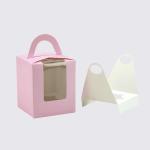 Customized Solid Color Open Window Cake Box For Wedding Pastry Packaging