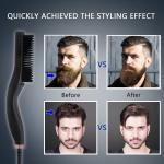 Black PTC Heating 4 Temperatures Ceramic Beard Brush