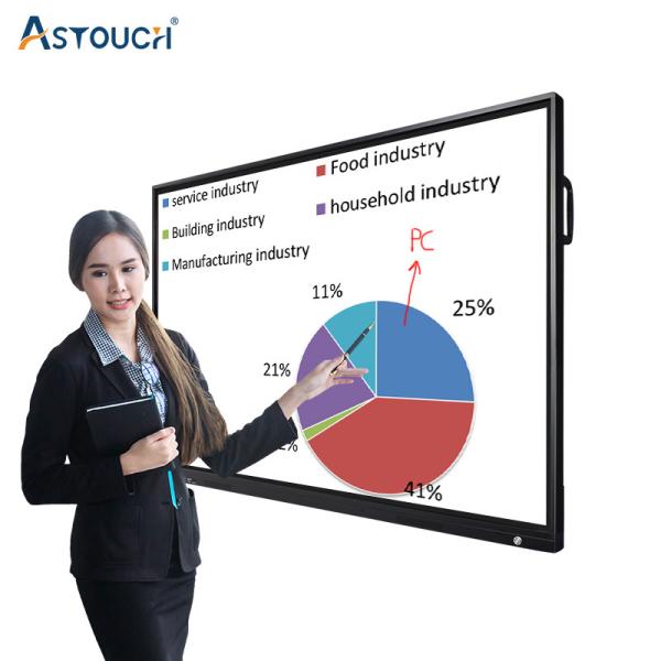 3840 X 2160 High Resolution Interactive Smart Board Contrast Ratio 4000 1 For