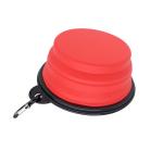Foldable 450ml Collapsible Dog Water Bowl 66g Dog Bowl With Rubber Base