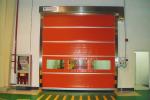 Industrial High Speed Transparent PVC Window Roll Up Door Used In Big Wind Area