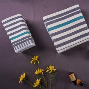 China Cotton Stripe Double Sided Towel , Home Face Towel Hotel Bath Plain Dyed factory