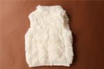 100% Polyester Children'S Winter Clothes Girl's White Plush Vest