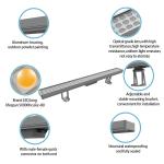 Commercial Rectangle LED Linear Downlight 108W 1000MM Facade Wall Washer Light