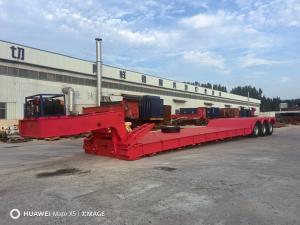 China Fuwa/BPW Axle 120/150 Ton Low Loader/Lowbed/Lowboy Semi Trailers for Excavator Transport factory