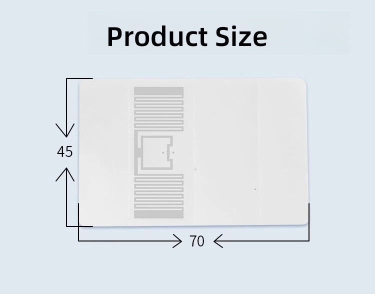 70*45mm 860-960Mhz Long Range Passive UHF RFID Label Tags for Apparel Supply Chain Retail Management