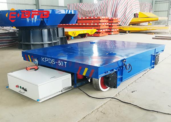 China Low Voltage Electricity Operated Die Transfer Flat Heavy Load Cart Rail Guided Cart factory