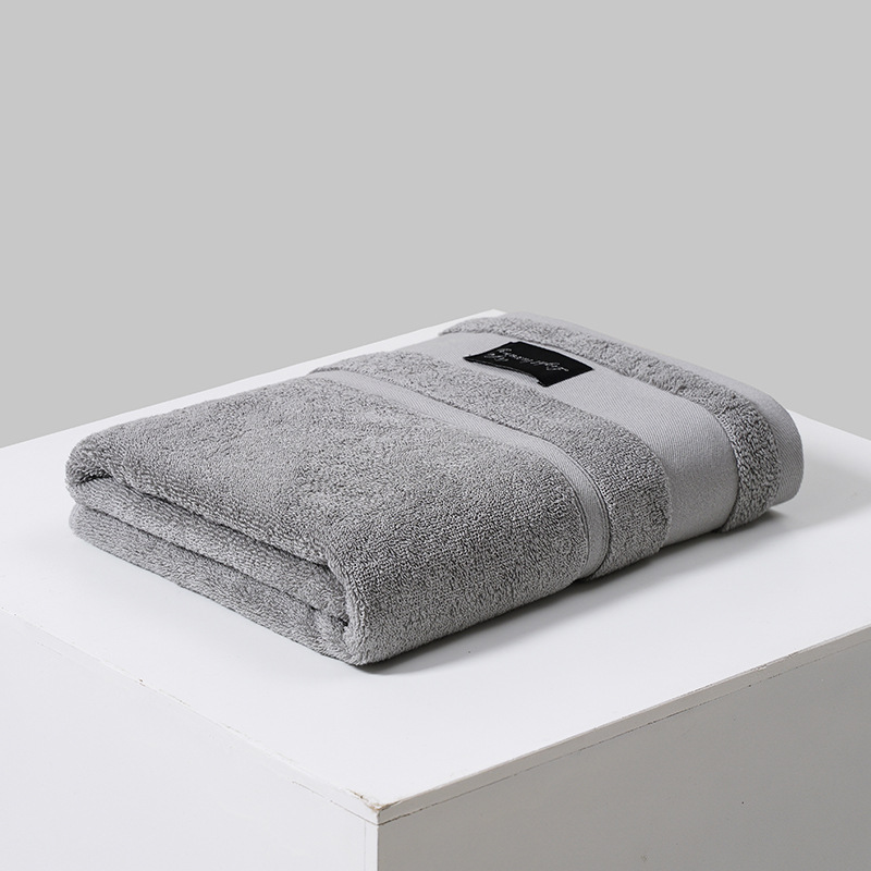 Hotel Luxury 100% Cotton White Bath Hand Face Towel Set with Custom Embroidery Logo