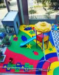 Eco-Friendly 50*50*2cm Rubber Safety Tiles Athletic Running Track Easy To Lay