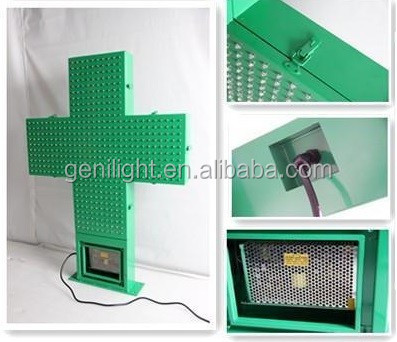 SDK Function Outdoor Waterproof Programmable Full Color Cross Display Pharmacy LED Sign
