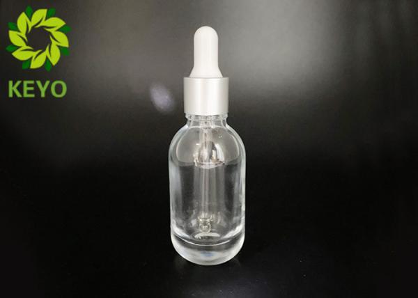 Round Boston Shape Thick Bottom And Thick Wall High Transprarency Glass Bottle