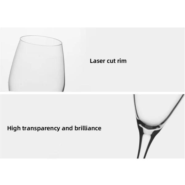 Transparent Tulip Shape Champagne Glass Lead-Free Crystal Glass Red Wine