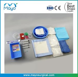 China Cardiac Cath Lab Use Disposable Sterile Surgical Cardiovascular Pack With Angio Drape 4 Hole factory