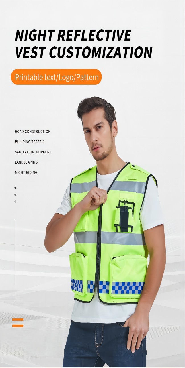 120gsm Construction Worker Reflective Safety Vest Lightweight Orange Reflector Jackets