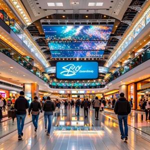 China Full Color Digital Indoor LED Display Screen Ceiling Mounted P2 factory