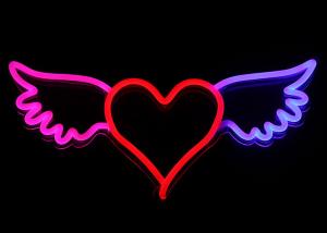 China Red Neon Signs For Home , Remote Control Dimmable Custom Led Light Signs factory