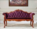 Antique French Green Purple Velvet Chaise Lounge Classic