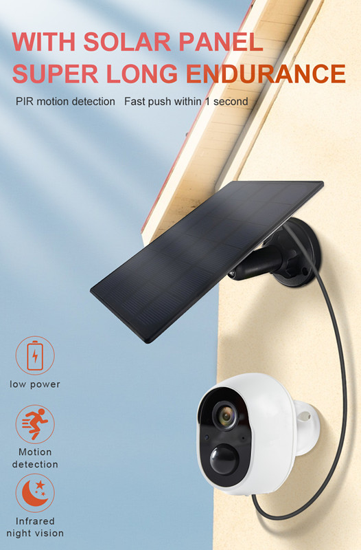 Waterproof Security Wifi Camera Low Power Solar Panel HD 1080P Mobile Remote Camera