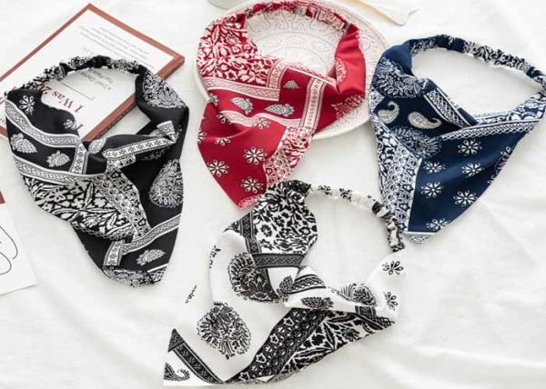 Chiffon vintage flower hair band headscarf hair accessories hair bands women's