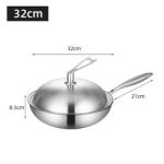 High Capacity Honeycomb Kitchen Frypan Non Stick Stainless Steel With Lid