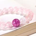 Agate Rose Quartz Bracelets Pink Quartz Bracelet Natural Stone Beaded Bracelets