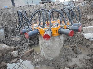 China 600kN Rod Pressure Hydraulic Round Concrete Cutting Machine 30L/min Max Single Cylinder Flow factory